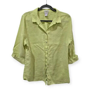 Chico's Soft Green Button Down Shirt